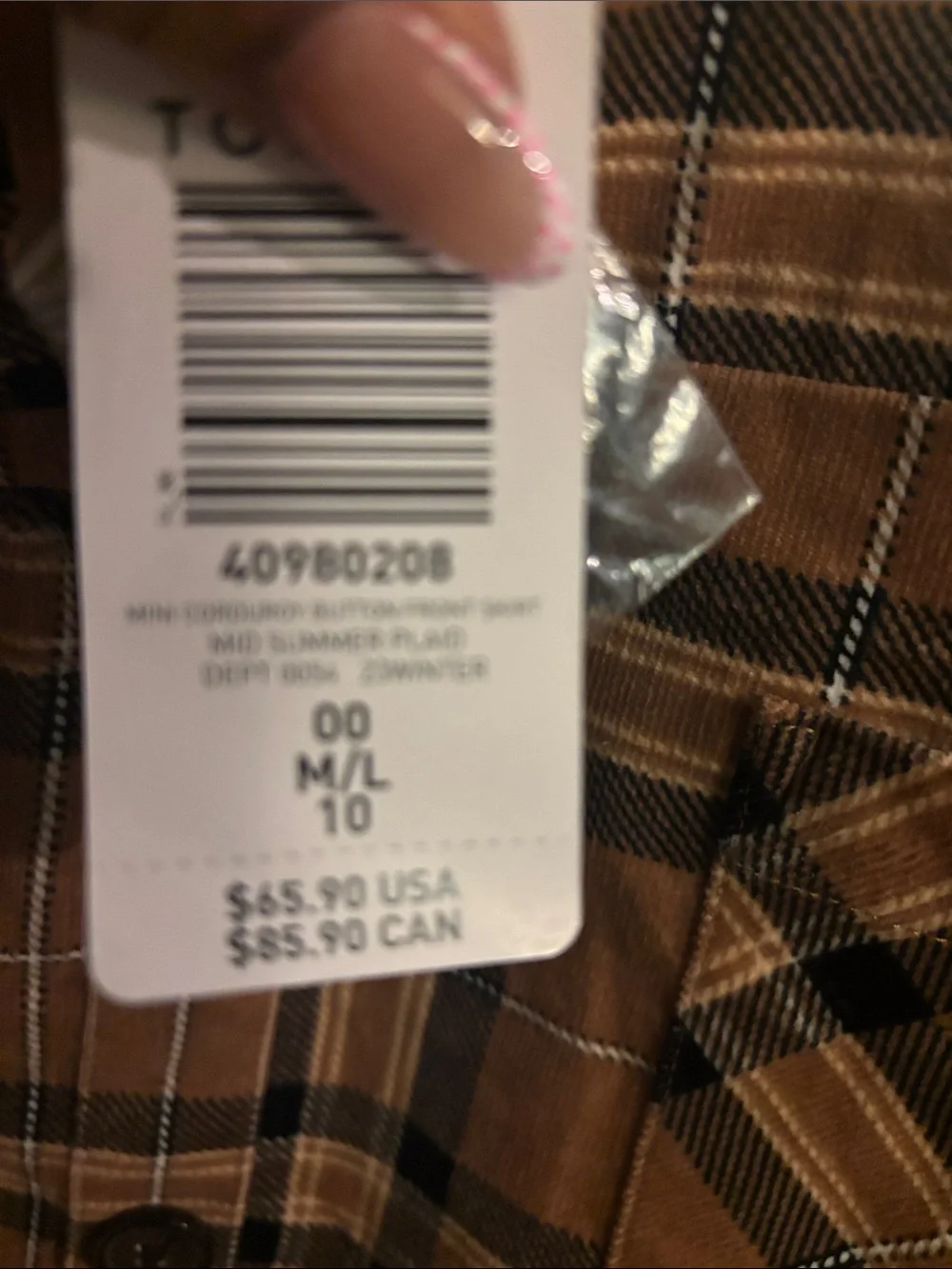 torrid Brown Plaid Button-Front Mini Skirt